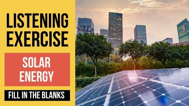 солнечная энергия аудирование на английском языке с ответами и переводом 