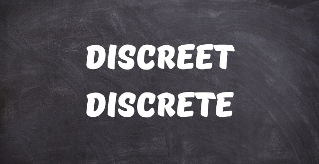 discreet discrete разница
