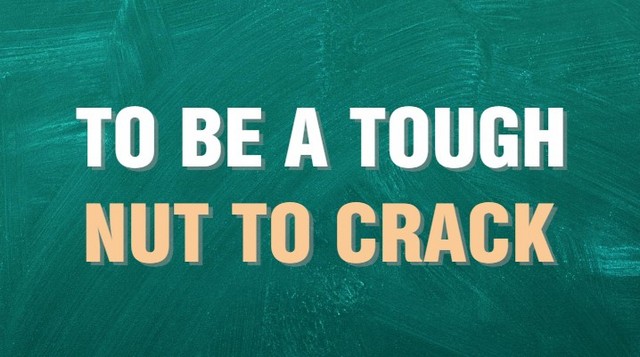 to be a tough nut crack выражение на английском языке